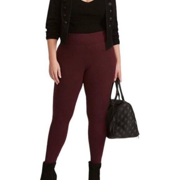 Torrid Merlot Slim Fix Pixie Pants 3X EUC - Picture 1 of 5
